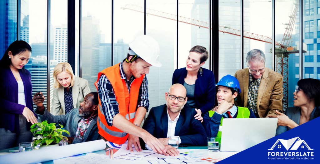 Roofing Experts at a discussion